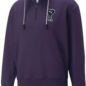 ❤️SOLD❤️ AMI Paris x Puma 1/4 Zip Sweatshirt Purple